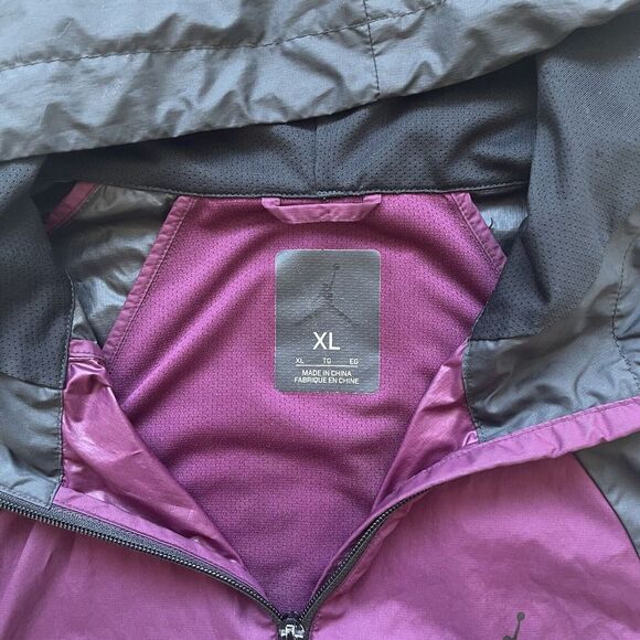 Nike Jordan Jacket Mens XL Purple Color Block Full Zip Track Running Warm Up - Picture 2 of 4
